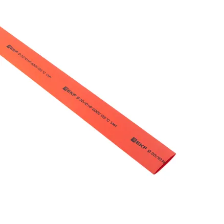 ТУТ нг 20/10 красная в отрезках по 1м EKF (tut-20-r-1m)