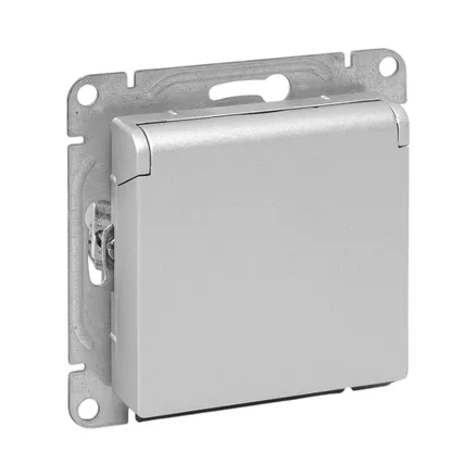 Механизм роз., 16А, IP44, с.з., с.ш., c крышкой, алюм. Эпика EKF (UP1-SOA-111-44)