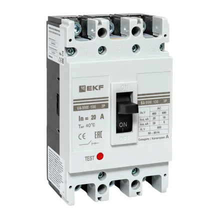 ВА-99М 100/20А 3P 35кА EKF (mccb99-100-20m)