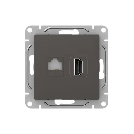 Механизм роз., HDMI+RJ45 (cat5), мокко., Эпика EKF (UP1-SOM-HDMI-RJ45)
