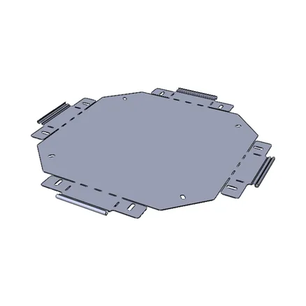 Ответвитель крест. 100x100 мм (плоский) EKF (x10010007-FL)
