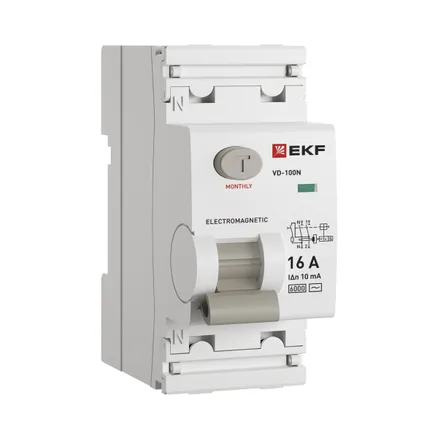 ВДТ ВД-100N 2P 16А 10мА AC эл-мех 6кА PROXIMA EKF (E1026M1610)