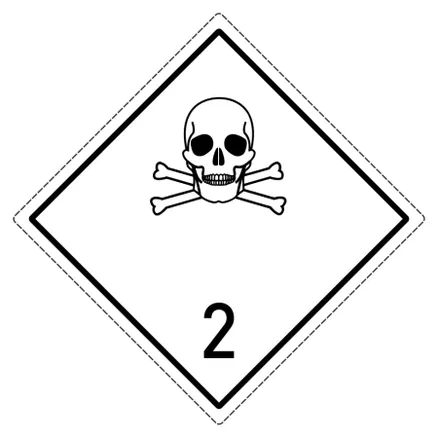 Знак наклейка 2.2 "Ядовитый газ" (250x250) EKF (an-7-2-2)