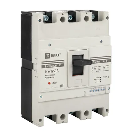 ВА-99М 1250/1250А 3P 50кА с электронным расцепителем EKF (mccb99-1250-1250me)