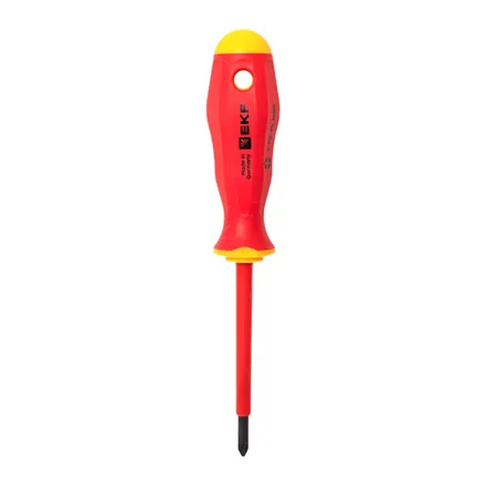 Отвертка Professional PZ-FL1x80 мм VDE 1000В EKF (pz-fl-1-80-pro-in)