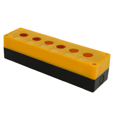 КП106 пластиковый 6 кнопок желтый EKF (cpb-106-o)