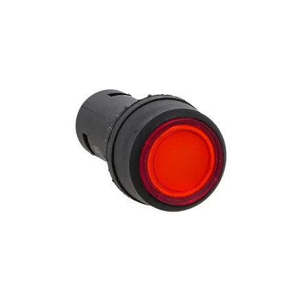 Кнопка SW2C-10D с подсветкой красная NO 24В EKF (sw2c-md-r-24)