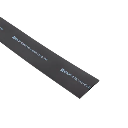 ТУТ нг 35/17.5 черная в отрезках по 1м EKF (tut-35-b-1m)