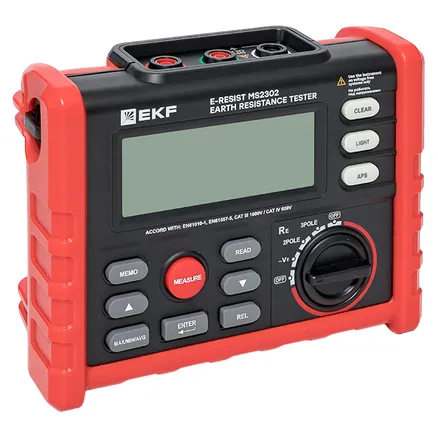 Измеритель сопротивления заземления E-Resist MS2302 EKF Professional (ms2302)