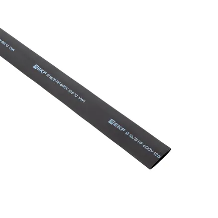 ТУТ нг 16/8 черная в отрезках по 1м EKF (tut-16-b-1m)