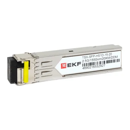 SFP модуль 2,5 Гбит одинарное одномодовое оптоволокно Tx1550нм/Rx1310нм 20км TSX EKF (TSX-SFP-HS1D-15-20)