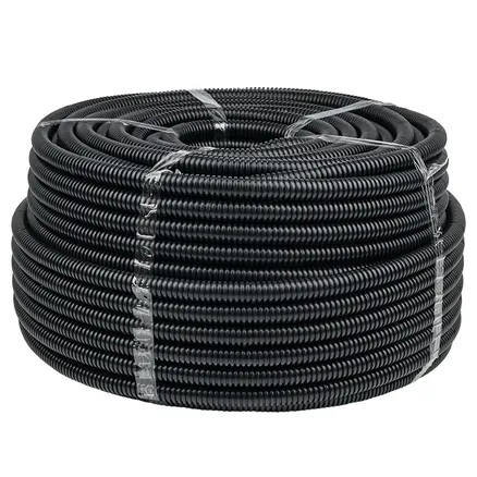 Труба гофр. безгалог. FRHF с протяжкой d63 мм (15 м) черн. EKF-Plast (FRHF-63)