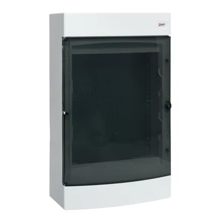 Щит слаботочный навесной "Unix" прозрачная дверь 3 габарит увеличенный 526x396x112 IP41 (ux-3m-n-xl)