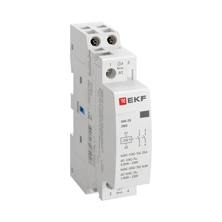Контактор модульный КМ 25А 2NO 230В АС (1 мод.) PROXIMA EKF (km-1-25-20) SALE2
