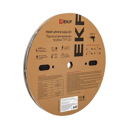 ТУТ нг 3/1,5 черная рулон EKF (tut-3-b)