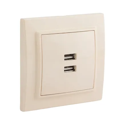 Минск Розетка USB 2-мест. СП 2,1А беж. EKF (ERR-2USB-200)