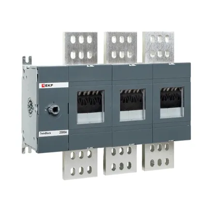 Рубильник 2000A 3P без рукоятки управления TwinBlock EKF (tb-s-2000-3p)