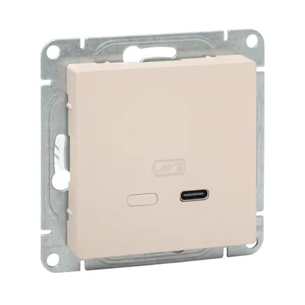 Механизм роз., USB-С, быстрая, крем., Эпика EKF (UP1-SOI-USBCF)