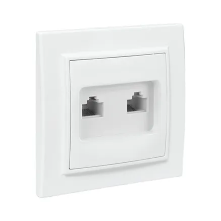 Минск Розетка RJ-45+Phone СП белая EKF (ERK00-135-10)