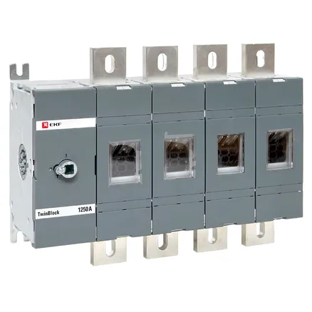 Рубильник 1250A 4P без рукоятки управления TwinBlock EKF (tb-s-1250-4p)
