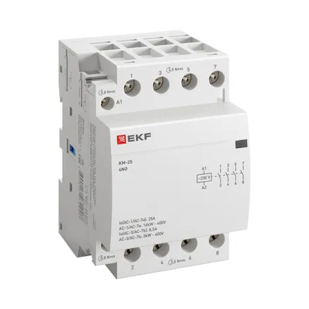 Контактор модульный КМ 25А 4NO 230В АС (3 мод.) PROXIMA EKF (km-3-25-40)