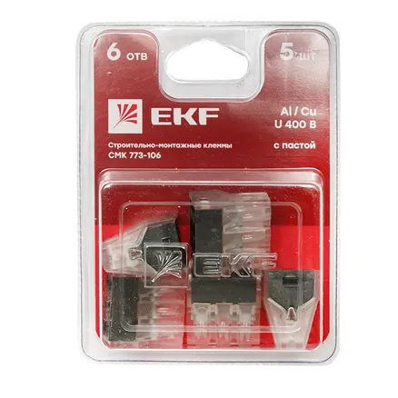 Клемма СМК 773-106 блистер (5шт.) EKF (plc-smk-106b)