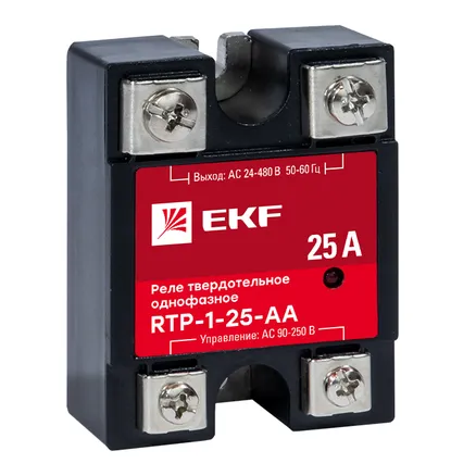 Реле твердотельное однофазное RTP-25-AA EKF (rtp-1-25-aa)