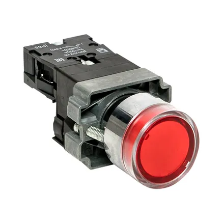 Кнопка BA42 с подсветкой 230В красная NC IP65 EKF (xb2-bw42-230-65)