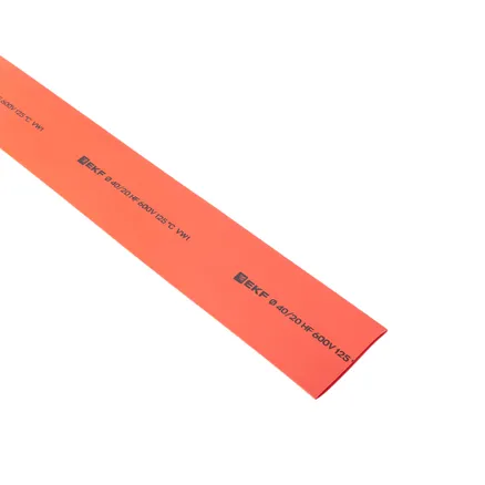 ТУТ нг 40/20 красная в отрезках по 1м EKF (tut-40-r-1m)