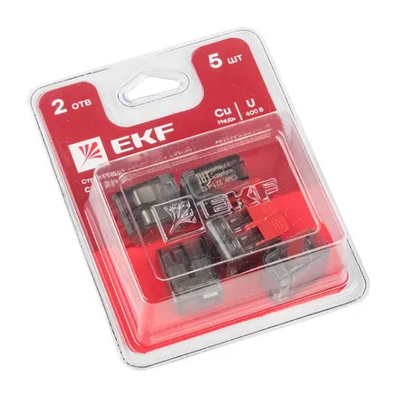Клемма СМК 221-412 блистер (5шт.) EKF (plc-smk-221-412b)