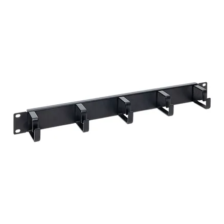 Кабельный органайзер TERACOM PRO 1U 5 колец чёрный (TRP-1CO-5R-M-BK)