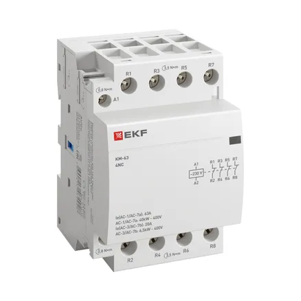 Контактор модульный КМ 63А 4NC 230В АС (3 мод.) PROXIMA EKF (km-3-63-04)