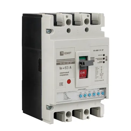 ВА-99М 100/63А 3P 50кА с электронным расцепителем EKF (mccb99-100-63me)