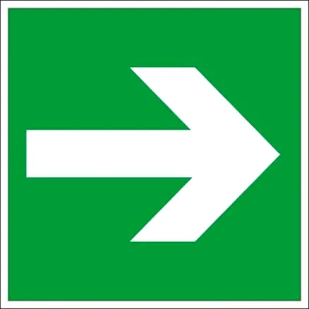 Знак наклейка E02-01 "Направляющая стрелка" (200x200) EKF (an-5-08)