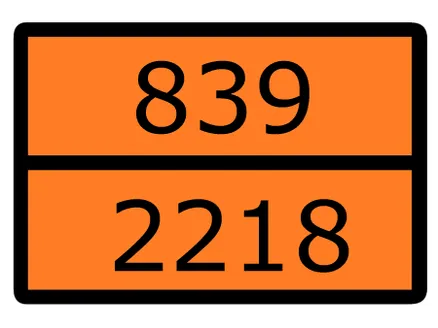 Знак наклейка "Номер ООН 839/2218" (300x400) EKF (an-7-839-2218)