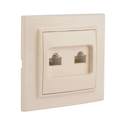 Минск Розетка RJ-45+Phone СП бежевый EKF (ERK00-135-20)