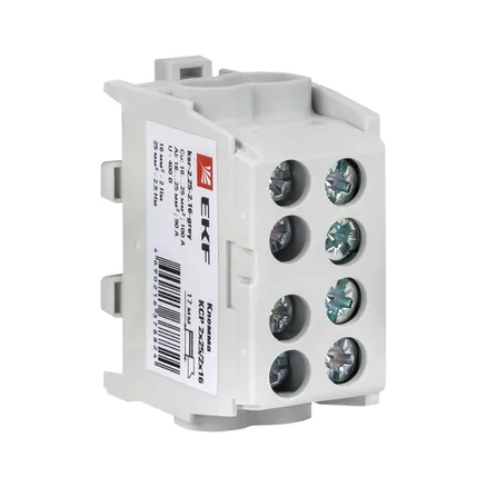 Клемма распределительная КСР с двойным винтом 2x25/2x16 серая EKF (ksr-2.25-2.16-grey)