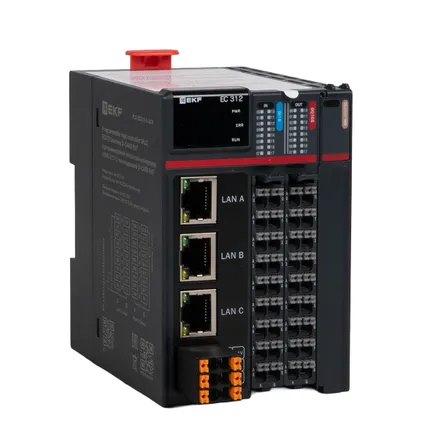 Программируемый логический контроллер (ПЛК) EC312 токоподающий D-CARD EKF (PLC-EC312-S-DCD)