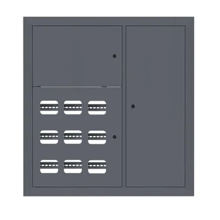 Щит этажный 9 кв. RAL7024 3 окна в ряд по гориз. (1000x950x150) EKF PROxima (mb29-v-9-ral7024-1)