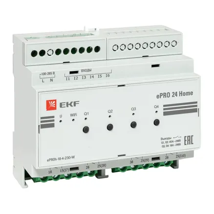 Контроллер ePRO24 удаленного управления 6вх\4вых 230В WiFi Home (ePRO-h-10-4-230-W)