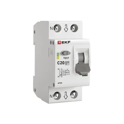 УЗДП с авт.выкл. 1P+N 20А (С) 6кА EKF PROxima (afdd-2-20C-pro)