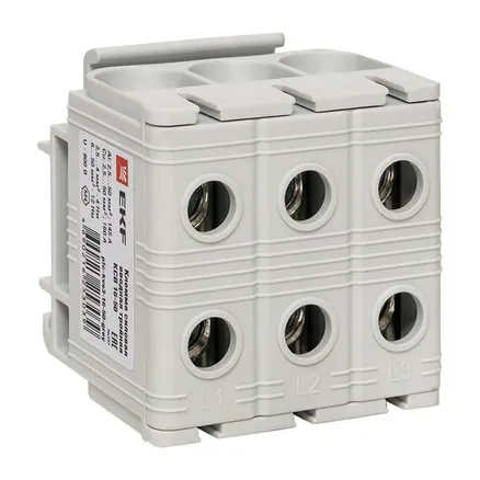 Клемма тройная КСВ 16-50 серая EKF (plc-kvs3-16-50-grey)