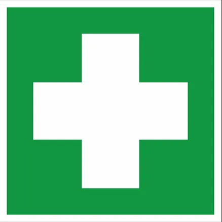 Знак наклейка EC01 "Аптечка первой медицинской помощи" (200x200) EKF (an-4-03)