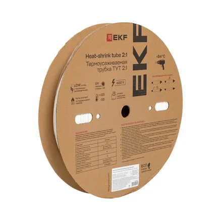 ТУТ нг 30/15 белая рулон EKF (tut-30-w)