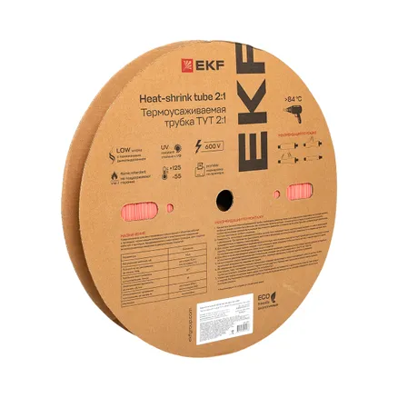 ТУТ нг 30/15 красная рулон EKF (tut-30-r)