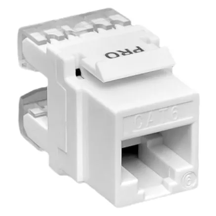 Модуль Keystone TERACOM PRO Cat.6 RJ-45 неэкран. 110 IDC 180 град. белый (TRP-KSTN-180D-6UTP-WH)