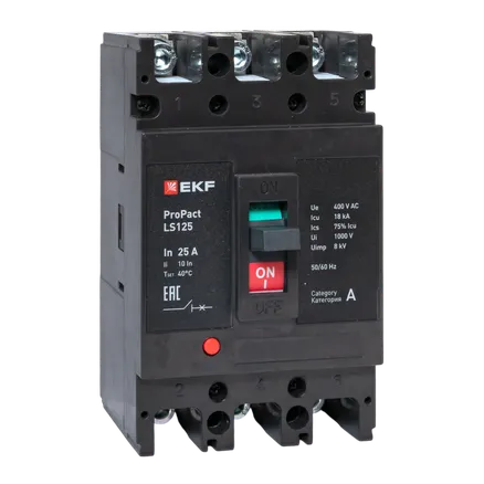 LS125 18кА 3P 25А ProPact EKF (mccb-125-18-3-25-ls)
