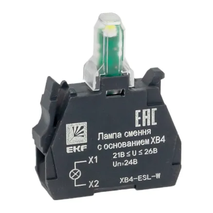 Лампа сменная c основанием XB4 белая 24В (XB4-ESL-W)