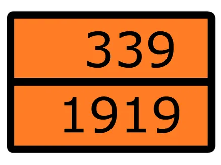 Знак наклейка "Номер ООН 339/1919" (300x400) EKF (an-7-339-1919)