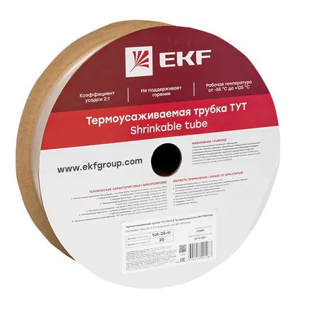 ТУТ 25/12,5 прозрачная рулон EKF (tut-25-tr)